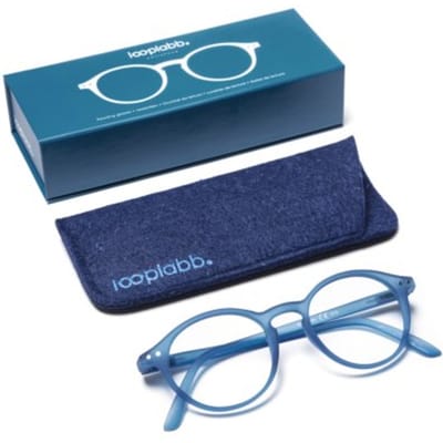 Looplabb leesbril sterkte +1,00 model faust vintage blauw