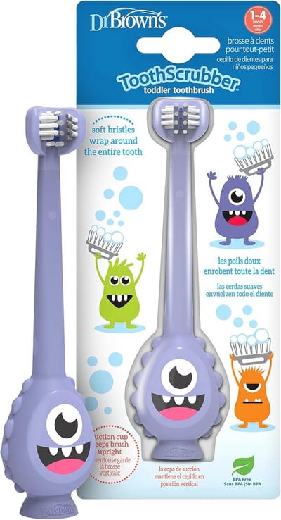 Peuter Monster Tandenborstel met Drievoudige Borstelkop en Zachte Haren