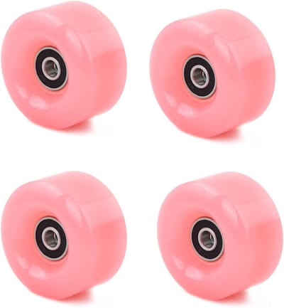 Dubbele Rijen Roller Skate Wielen met Lagers - 4 Stuks PU Slijtvaste Wielen 58x32mm voor Quad Skates en Skateboards, Perfect voor Sport en Vrijetijdsbesteding