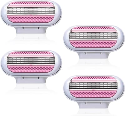 4-pack Vervangende Scheermesjes voor Dames - Snap Razor Navulling voor Gladde Scheerprestaties