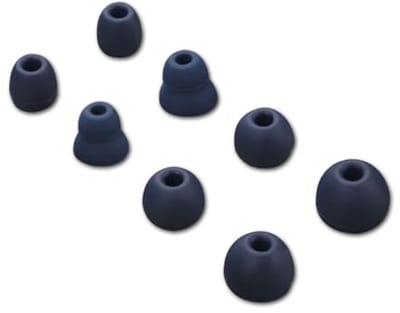 Reserve oordopjes voor in-ear hoofdtelefoons - 4 paar siliconen oordopjes in 4 maten (blauw)