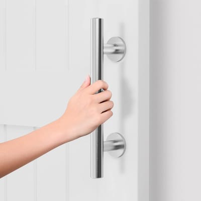 Unyqoos® Stijlvolle Schuurdeurgreep voor Binnen- en Buitendeuren - 30 cm Zilver