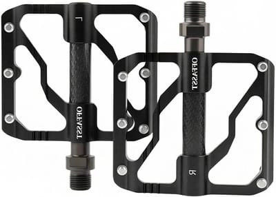 Ultra lichte MTB pedalen 304g met 3 lagers, CNC aluminium, Cr-Mo as, 9/16 inch, breed platform en 6 antislip pinnen voor mountainbike en racefiets