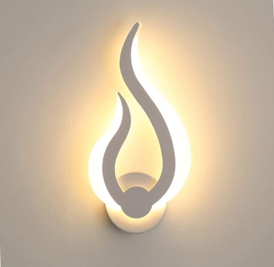 LED-wandlamp voor binnen, moderne wandlamp, vlamvormig nachtlampje voor in de keuken, trap, slaapkamer, gang, 10 W, 3000 K, 220 V, IP20 [Energieklasse A+++]
