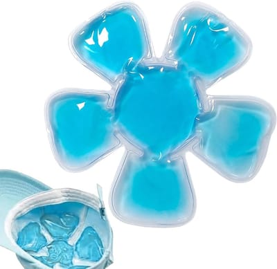 Hoofd Kompres - Koelkussen Gel - Zomerse Verkoeling - Herbruikbaar Gelkussen - Diameter 18 cm - Blauw