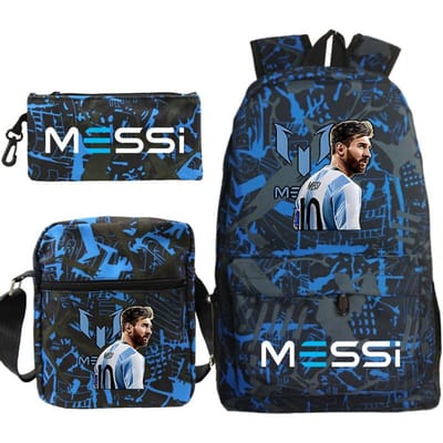 Voetballer Perifere Bedrukking Basisschool en Middelbare School Schooltas Drie Delen Kinderrugzak three-piece set