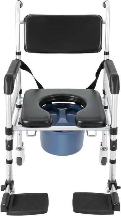 Inklapbare Douchestoel - Wandmontage Stoel - Veilig Douchen - Met Armleuning - Maximale Belasting 160 kg - Zwart Zilver