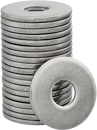 10 stuks grote sluitringen DIN 9021 / ISO 7093, standaard, roestvrij staal A2, V2A, sluitringen (M8, 10 stuks)