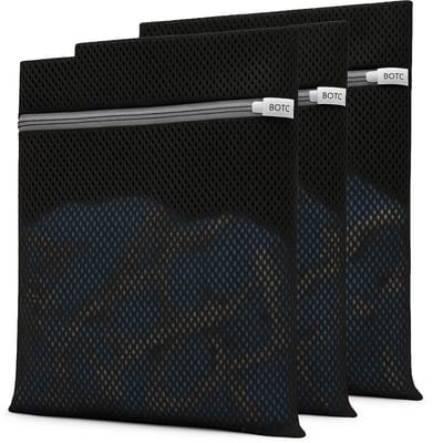 BOTC Waszakken - Wasnetten - Set van 3 - 30x40cm - Bescherm je Wasgoed en Wasmachine - Zwart