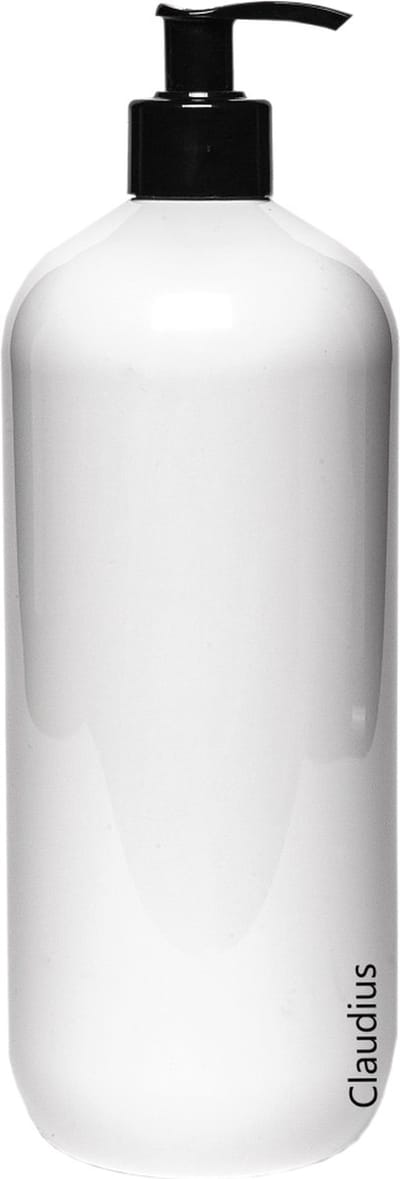 Lege Plastic Fles 1 Liter PET wit - met zwarte pomp - set van 10 stuks - Navulbaar - leeg