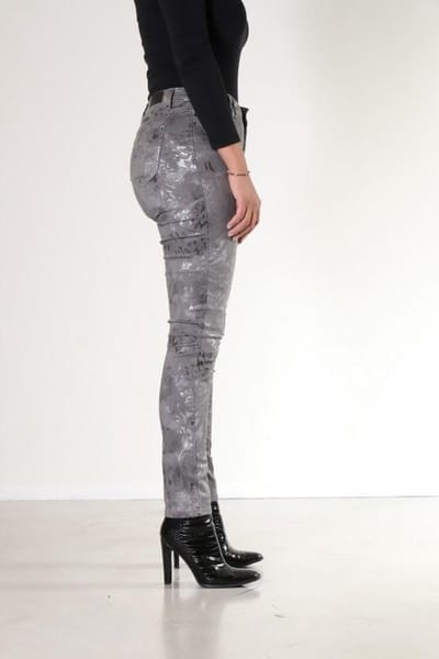 New Star Maine grijs foil print broek L31 -27