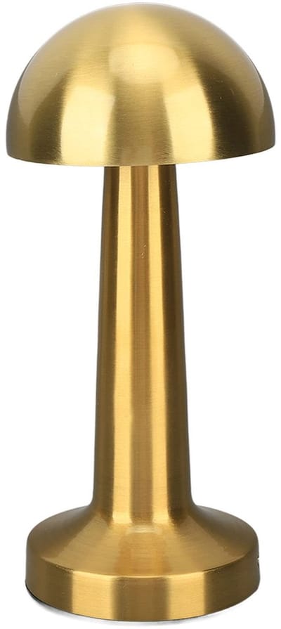Dailygoody - Draadloze Tafellamp - Dimbare LED Lamp - Elegante Paddenstoellamp - Gouden Kleur - Nachtlampje - Geschikt voor Woonkamer en Slaapkamer - ...
