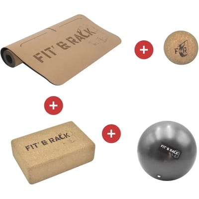 Yogamat met bal Fit & Rack