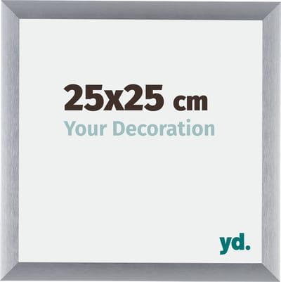 Your Decoration - Fotolijst 25x25 cm - Aluminium - Zilver Geborsteld - Tucson