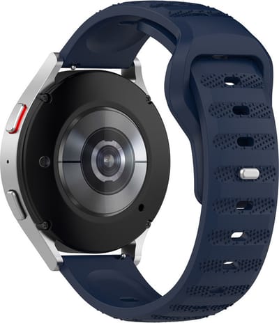 Siliconen bandje - geschikt voor Garmin Venu (2 Plus) / Venu SQ (2) / Vivomove (Style - Sport) / Vivoactive 3 / 5 / 6 / Forerunner 55 / 165 / 245 / 645 / 570 - 42mm - donkerblauw