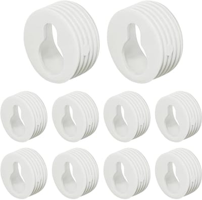 Dailygoods- Kastophanger 10 stuks - 20 mm - Kunststof - Sleutelgat - Plankdrager - Hangers - Eenvoudige installatie - Plankhouder
