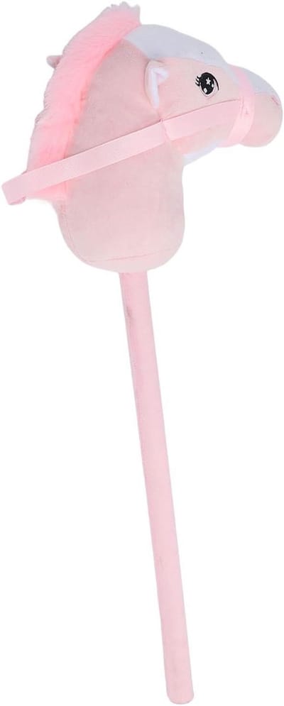 Stokpaard Speelgoed - Rijstok Paard - Fantasie Spelen - Met Hinnik Geluiden - 70 Cm - Roze