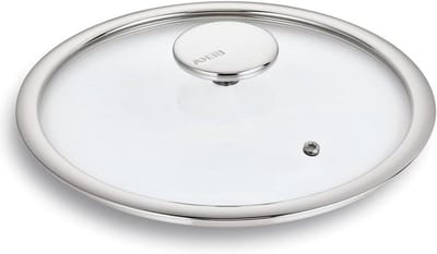 Glazen Deksel - Pan Deksel - Koken en Garen - Met Stoomafvoer - 28 cm - Zilverkleurig