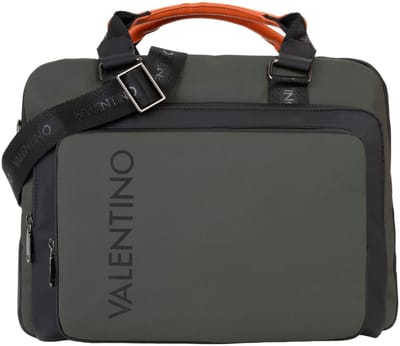 VALENTINO business tas laptoptas met laptopvak Dragonhawk Professional Milit / Nero donkergroen