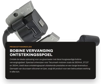 Dailygoods- Bobine Vervanging Deel - Geschikt voor Tecumseh 36344A/37137 - Hoogwaardig Siliconen/IJzer - Eenvoudige Installatie - Gewicht 251 g - Lange Levensduur - Ontstekingsspoel