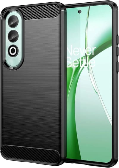 Geborsteld TPU Hoesje Geschikt voor OnePlus Nord CE 4 | Beschermhoes | Back Cover | Flexibel TPU | Stijlvol Carbon | Dun | Zwart