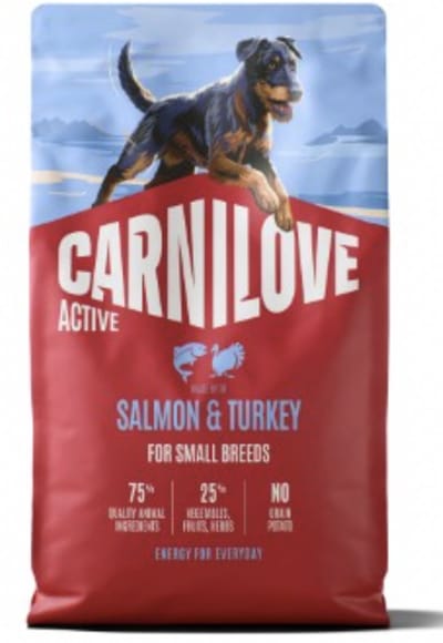 Carnilove Active Dog Dry Made with Salmon & Turkey for Adult Small Breeds 4 kg