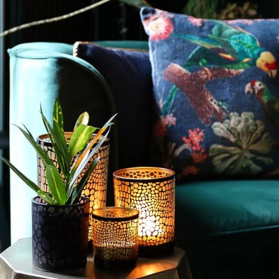 kussen fluweel charming papegaaien groen blauw 45x45cm*