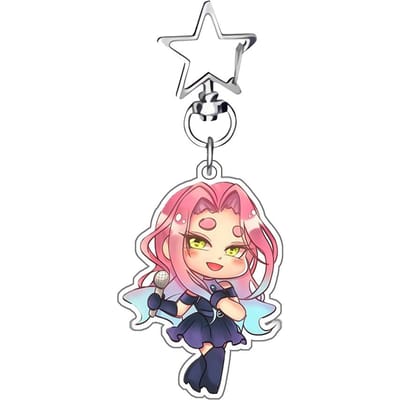 6cm Acryl Sleutelhanger voor Alien Stage Mizi Sua Till Ivan Sleutelhanger Karakter Hanger Decoratie Verzameling Cadeau Speelgoed pink