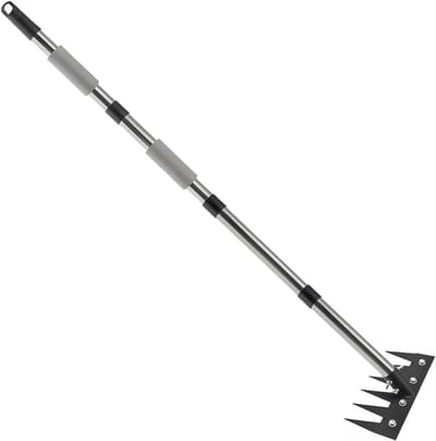Onkruid Uittrekker - Onkruidverwijderaar Tuin - Efficiënt Tuinieren - Lange Steel - 45 cm - Grijs