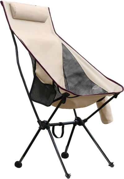 Campingstoel - Strandstoel - Visstoel - Lichtgewicht - Draaggewicht 150 kg - Inclusief draagtas - Outdoor Stoel - Campingstoel met bekerhouder - Tuinstoel Inklapbaar - stevig - 105cm hoog