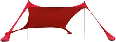 Strandtent - Zonnescherm - Buiten Ontspannen - Waterdicht UV-beschermend - 210x150x170 cm - Rood