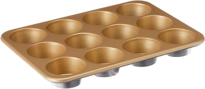 Bakvorm - Muffin cupcakevorm - Zelf bakken - Natuurlijk aluminium - 12 Koppen - Zilver