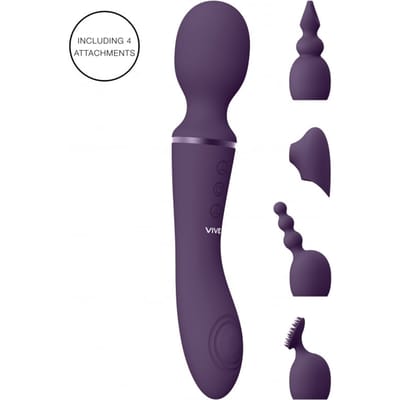 Vive Nami - Dubbelzijdige Clitoris en Wand Vibrator - Paars