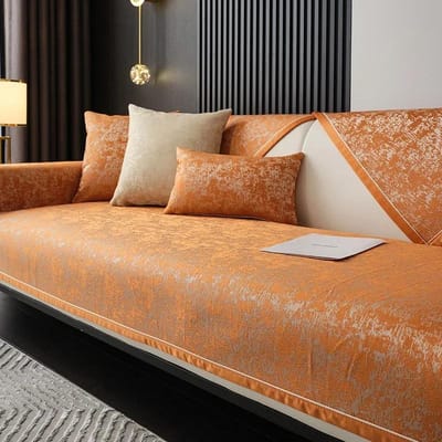 Luxe Bankhoezen Jacquard Chenille Bankhanddoek Zitkussen voor Woonkamer Antislip Hoekbankhoezen Bankhoezen 70x70cm 1pcs