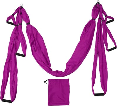 Aerial Yoga Hangmat met Opbergtas, Carabiners en Handleiding - Ideaal voor Beginners en Gevorderden, Verbeter Flexibiliteit en Kracht