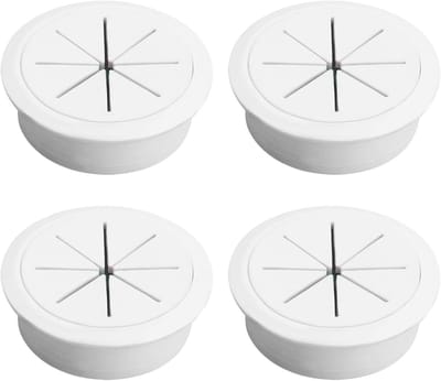 4-Pack Kabelgoot voor Bureau, 60 mm, ABS Plastic, Rubber, Ideaal voor Kantoor en Werkplek, Organiseer Kabels Efficiënt