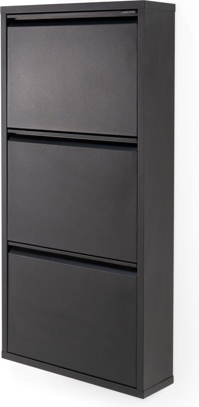 Spinder Design schoenenkast Billy 3 - Zwart - 6 paar schoenen - Staal