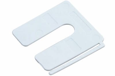 Uitvulplaatje 1 mm wit 1 stuk - stelplaatje voor montage