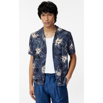 John Varvatos Dan Camp Collar Shirt Lake Blue Size: S | Casual Shirts Outlet | Heren | Blauw