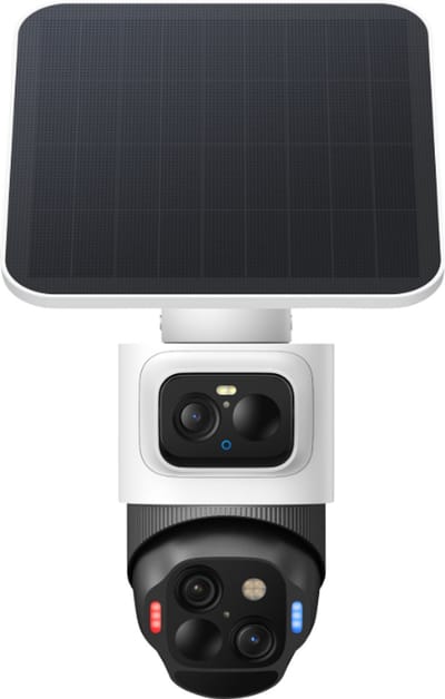 eufy eufyCam S4 - 4K PTZ beveiligingscamera buiten - Triple lens bullet - 360° pan/tilt - 8x zoom - AI-tracking - HomeBase S380 - Zonne-energie
