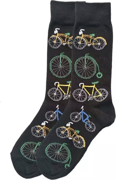 Akyol - Sokken | Fiets sokken | 39-43 | Zwart | Geel | Groen | Fietsen -sinterklaas cadeau sokken -sokken winter fiets | sokken fiets -wielrenner sokken -sokken met fietsen erop -kerst cadeau sokken