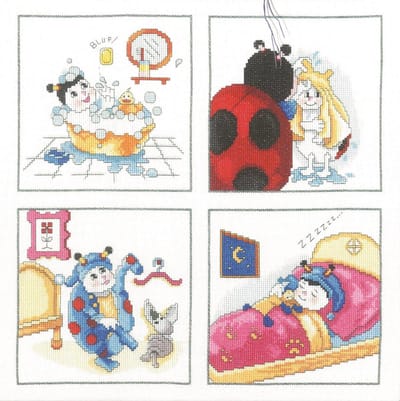 borduurpakket 15609 sprookjesboek, tijd om te gaan slapen zzz… (collectors item!)