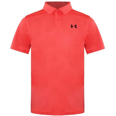 Under Armour Korte Mouw Kraag Rood Kids Performance Poloshirt 1364425 690