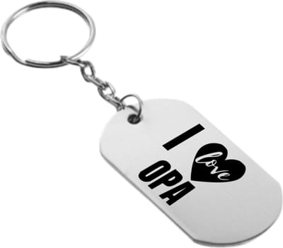 Akyol - ik hou van opa sleutelhanger - Opa - familie - cadeau - 54 x 29mm