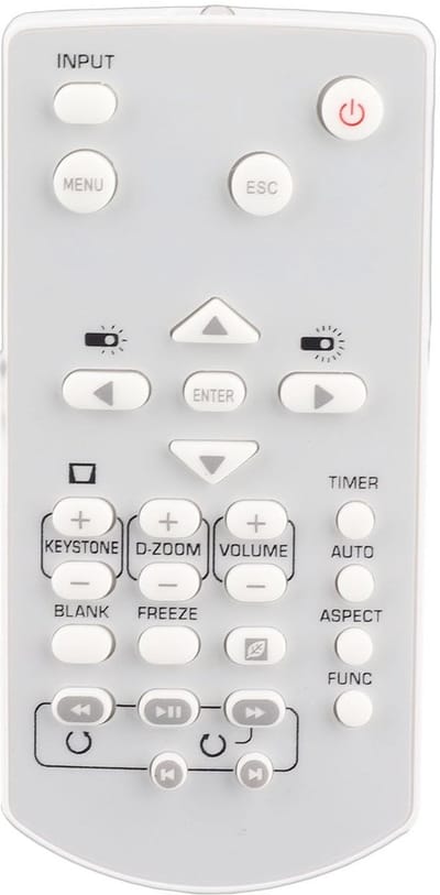 Dailygoods - Projectorafstandsbediening - Vervangend model - Handzaam formaat - Geschikt voor Casio XJ-V110 XJ-F10X XJ-F20XN XJ-F100W XJ-F200WN XJ-F210WN