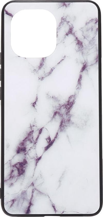 Shop4 - Geschikt voor Xiaomi Mi 11 Hoesje - Harde Back Case Marmer Wit