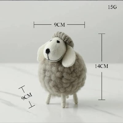 Scandinavische Ins Stijl Schattige Vilt Schapen Ornamenten Desktop Decoraties Kinderkamer Persoonlijkheid Meisje Bureau Kleine Ornamenten gray