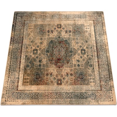 Kleden Rugsx Tapijt OMEGA MAMLUK Vierkant Rozet vintage crème 170x170 cm