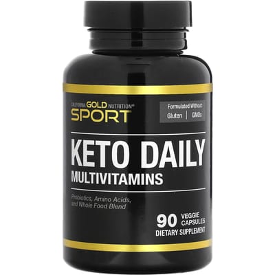 California Gold Nutrition, Keto Dagelijkse Multivitamine met Groene Thee, 90 Veggie Capsules