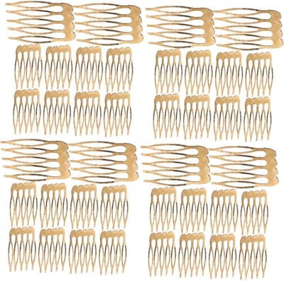 40 Stuks Gouden Vijftandige Haarkammen - Mini Schuifspeldjes voor Bruid & Kapsels